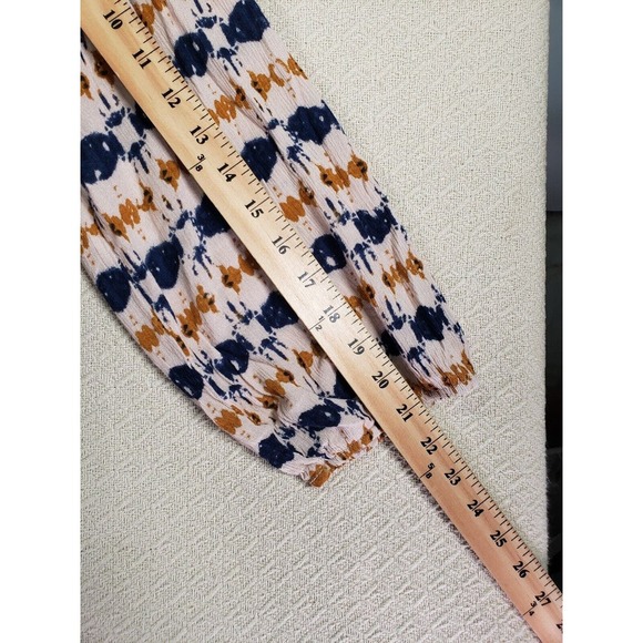 Studio B By Bobeau Top Womens XL Multicolour 100% Rayon Balloon Sleeve Blouse - Picture 6 of 10